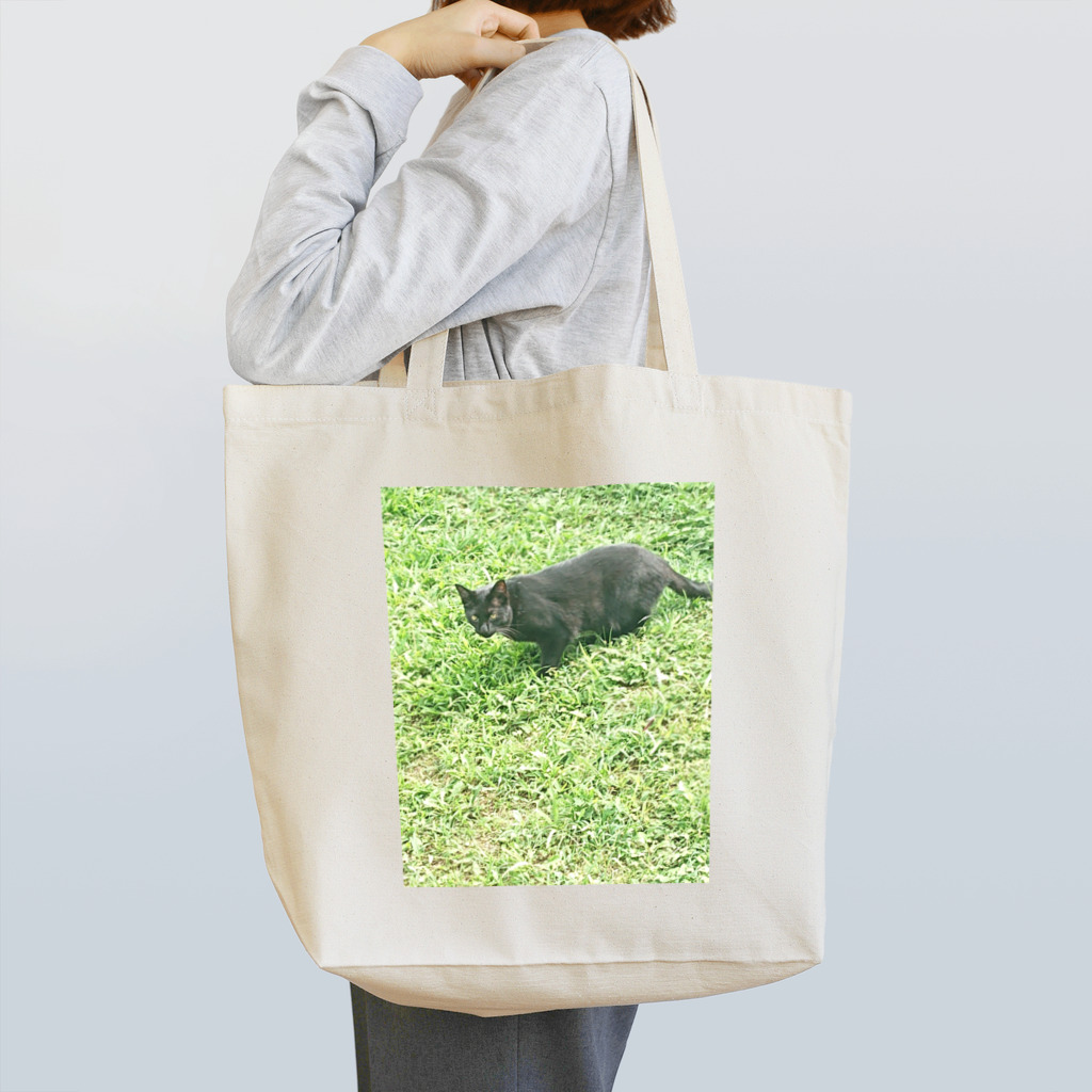 天光のねこ部屋の黒猫カカオの庭 Tote Bag