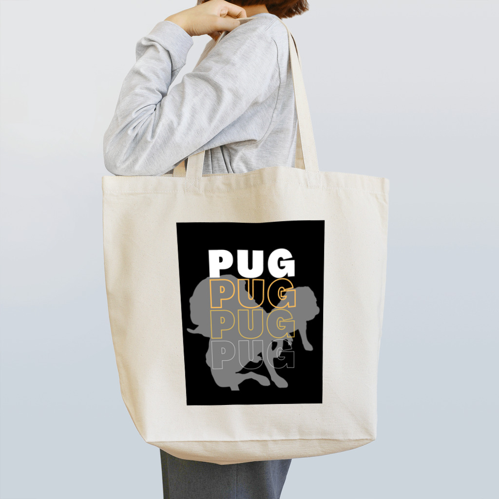 INULAVITAのPug silhouette Tote Bag