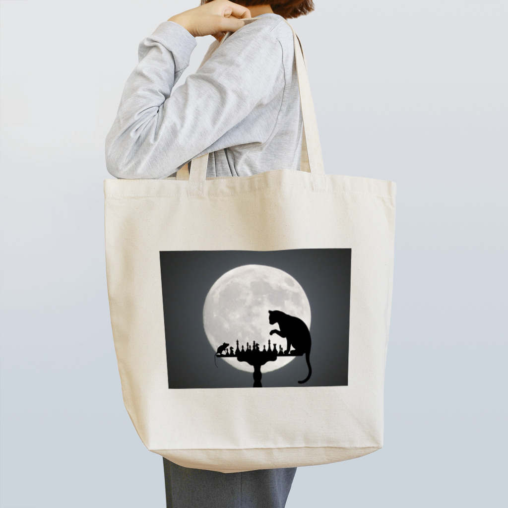 PLAY AND WORKの猫とネズミのチェス Tote Bag