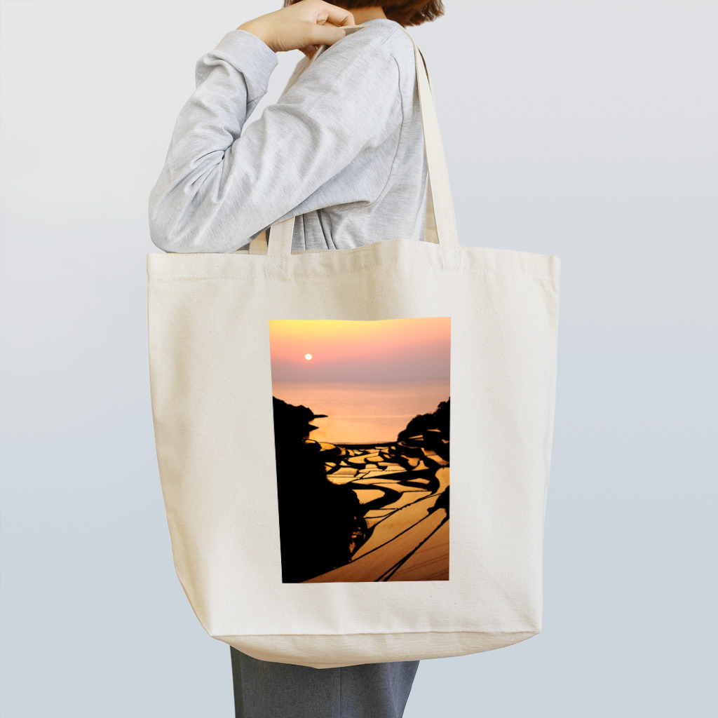 小佐々塾の夕陽と棚田 Tote Bag