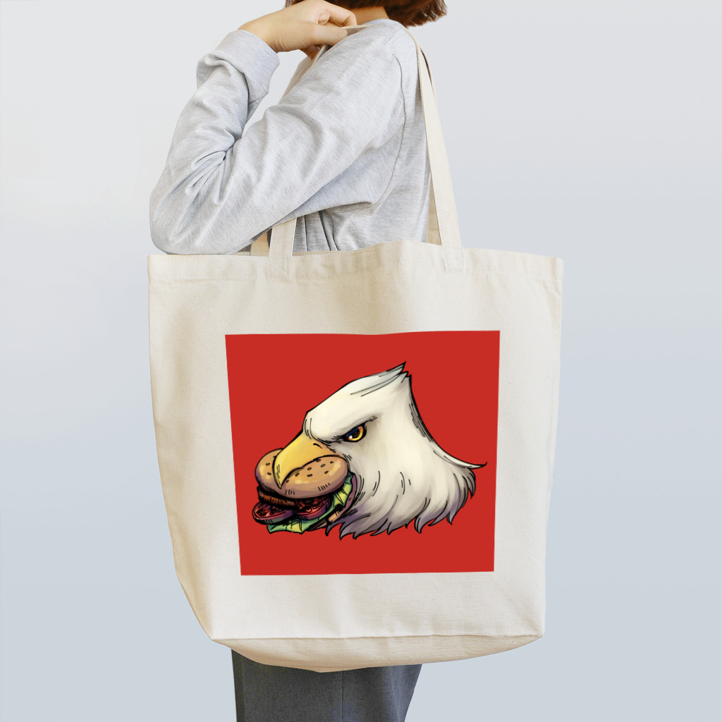 丘ケ𓅫のハンバーガーとハクトウワシ Tote Bag