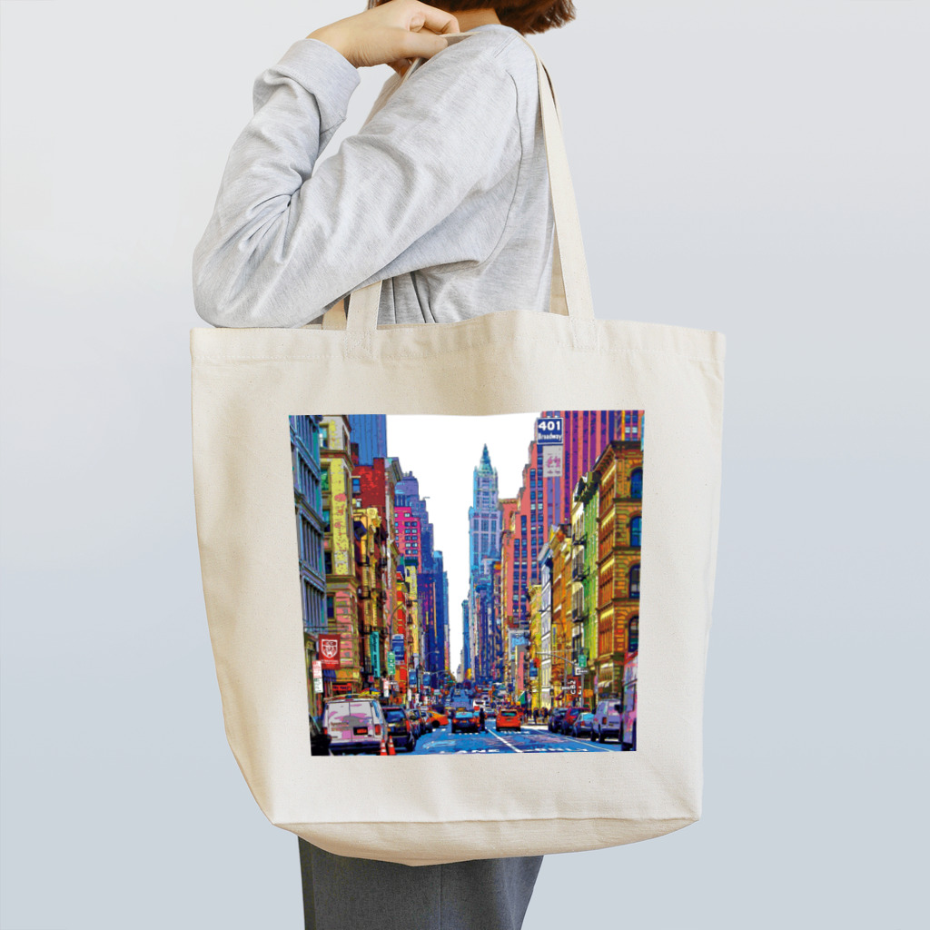 GALLERY misutawoのニューヨーク ブロードウェイの喧騒 Tote Bag