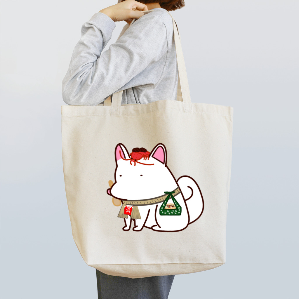 ムンムン&キュピロニウスのアトリエSUZURI店のお伊勢参りに辿り着けないおかげ犬さん  Tote Bag