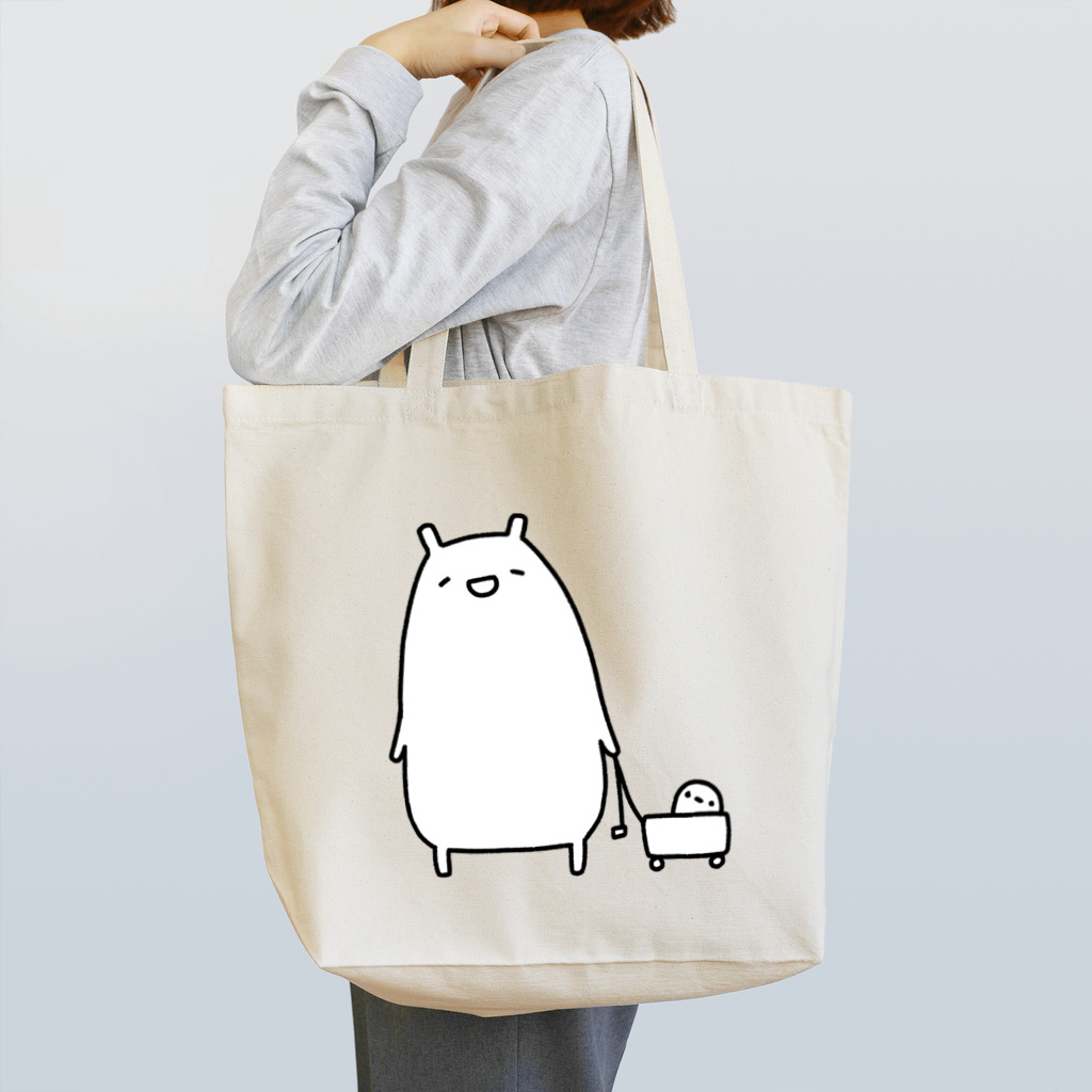 うさやのお散歩をするかわいいねこ Tote Bag