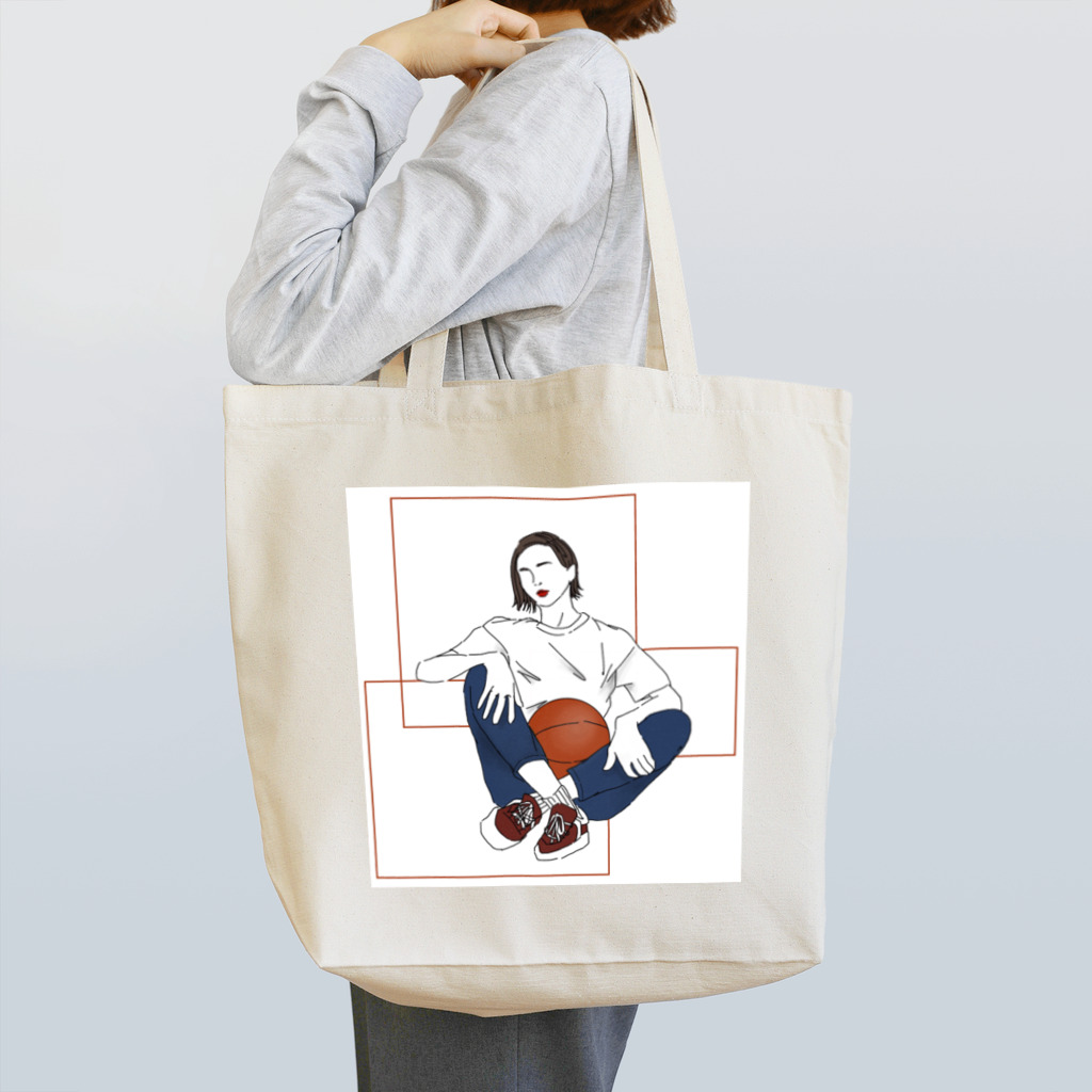 Ma Chérieのバスケ女子 Tote Bag