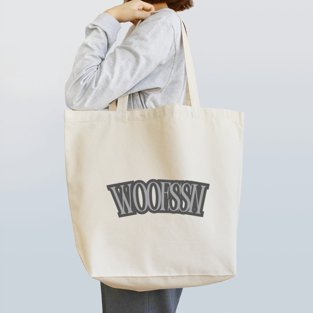 Woofssn™︎のグレー　アーチロゴ トートバッグ