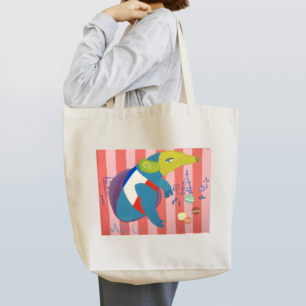 nacosuのアリクイ君わーるでぃ～　France Tote Bag