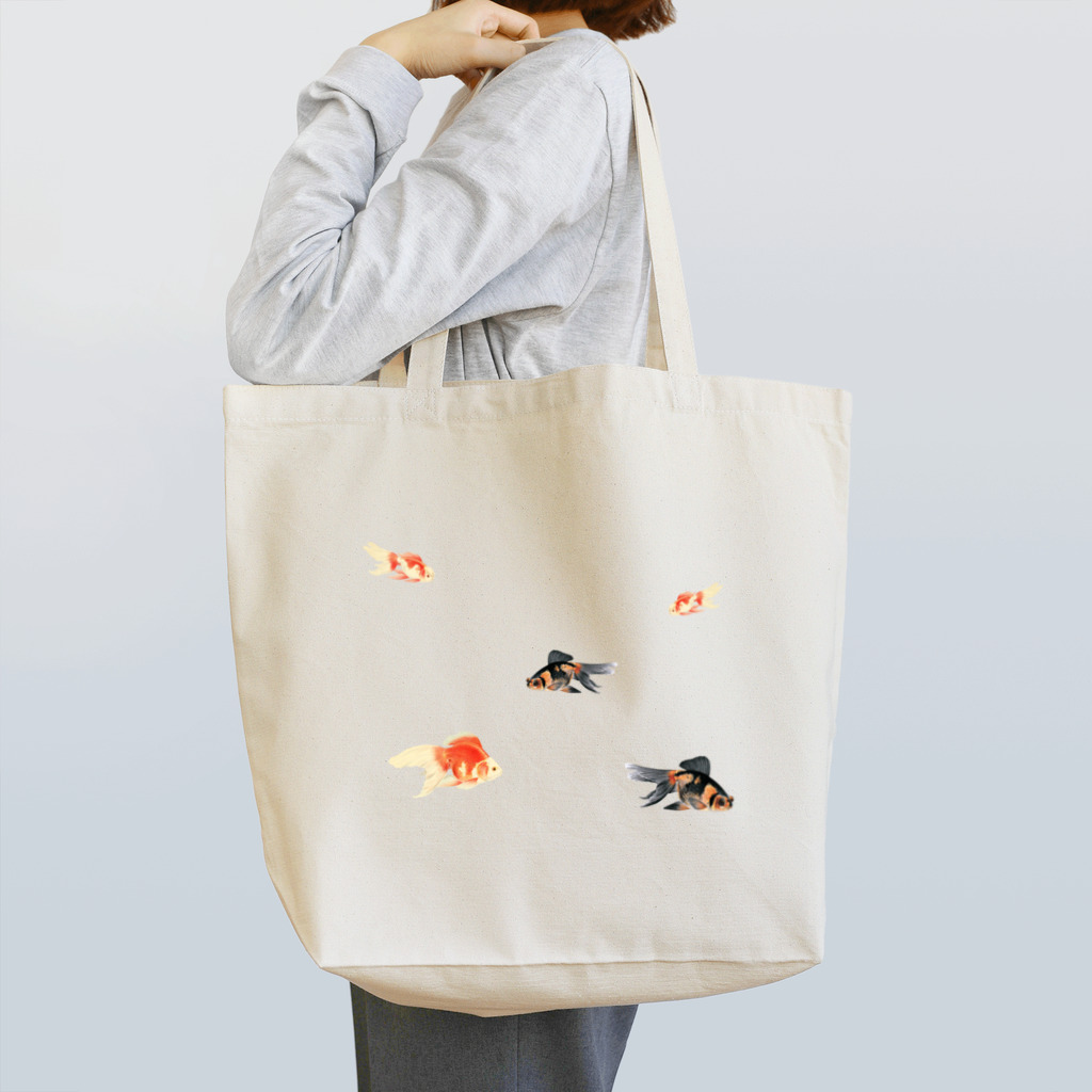 海賊猫 cocoの『夏祭り』 夏 琉金 金魚 金魚すくい 浮世絵 Tote Bag
