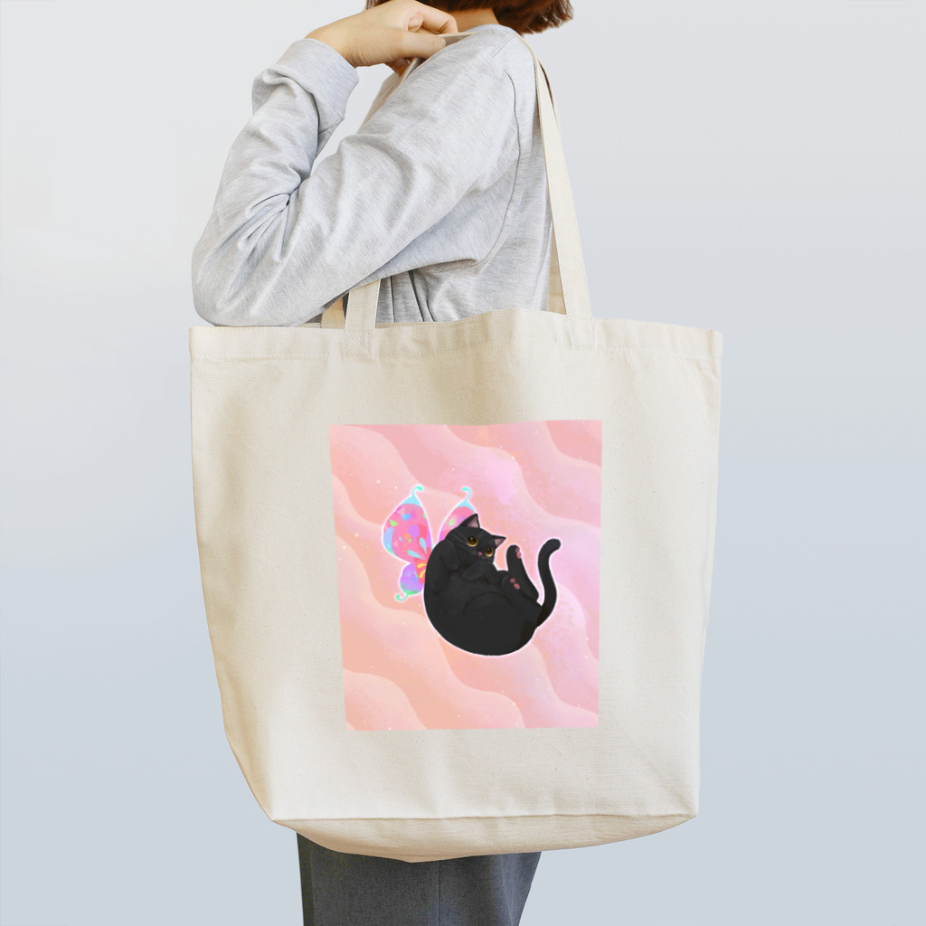 YouStoreの黒猫の妖精 Tote Bag