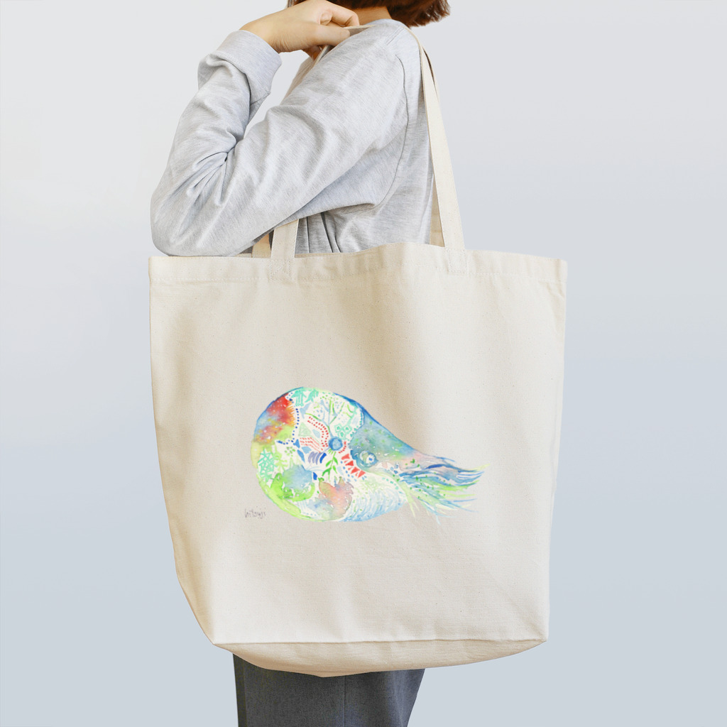 羊のオウムガイ 水彩画 Tote Bag