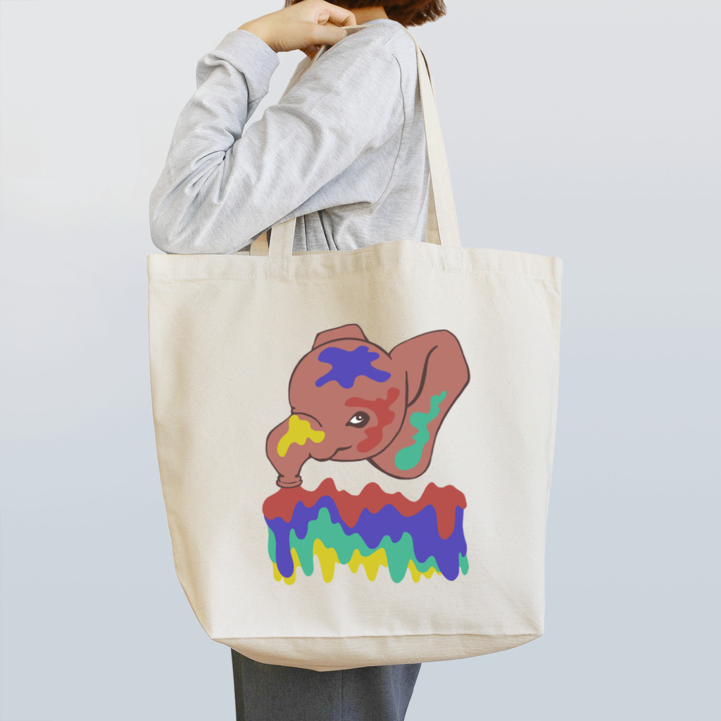 prunelleのペイントエレファント Tote Bag