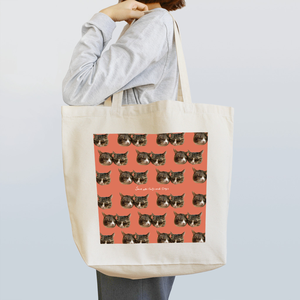 犬猫生活チャリティーショップのボス&なだちゃん（あか） by コンドリア水戸さん Tote Bag