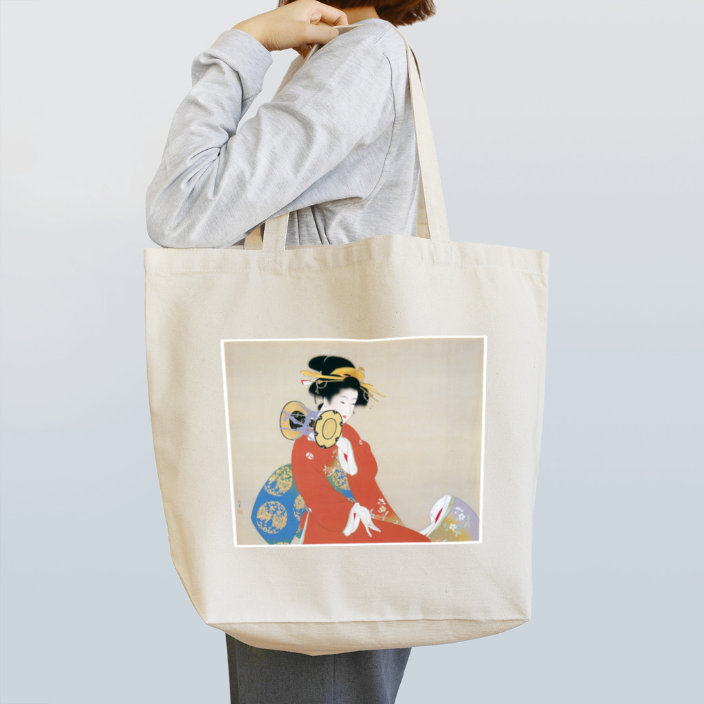 寿めでたや(ukiyoe)のUkiyoe  浮世絵　上村松園・鼓の音 Tote Bag