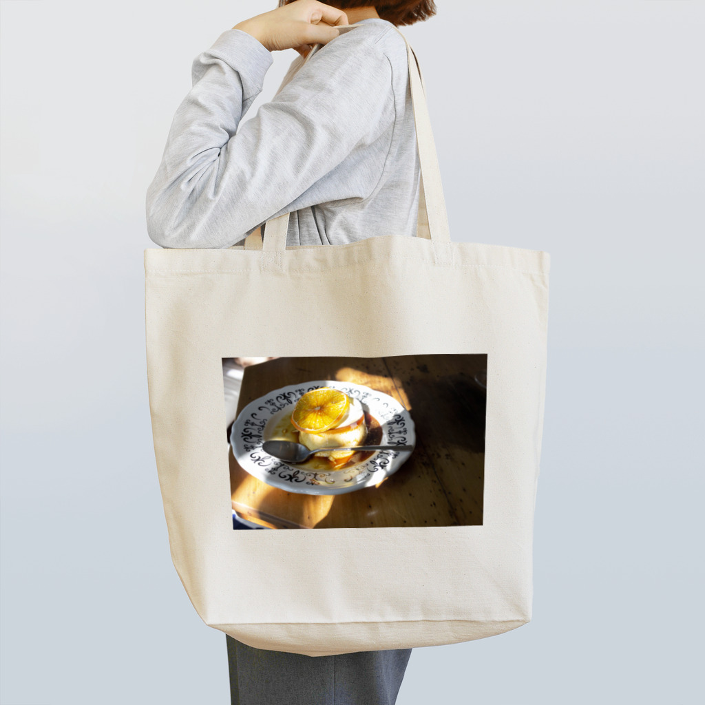 よしえのフォトT・フォトグッズのカフェのプリン Tote Bag