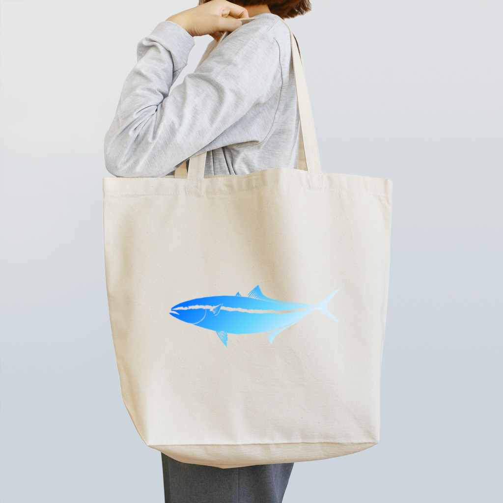 えまきち。の平政　シルエット　ブルー Tote Bag