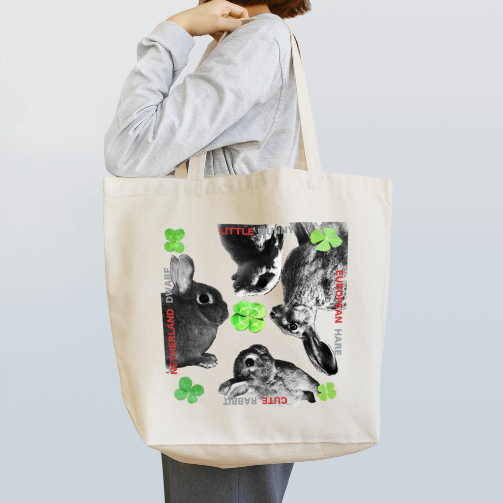 AngelRabbitsのDWARF BUNNY HARE RABBIT Tote Bag