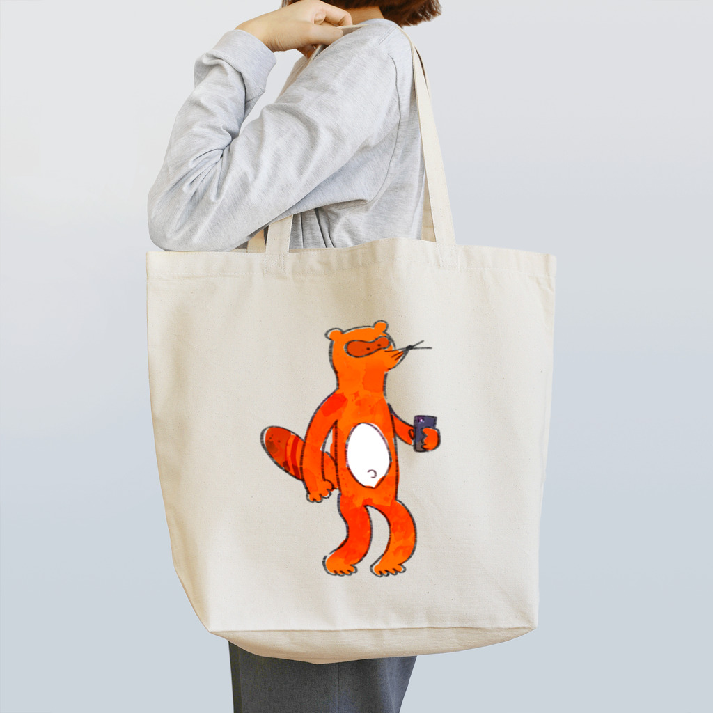 Peach Graphicsのぽこたぬき Tote Bag