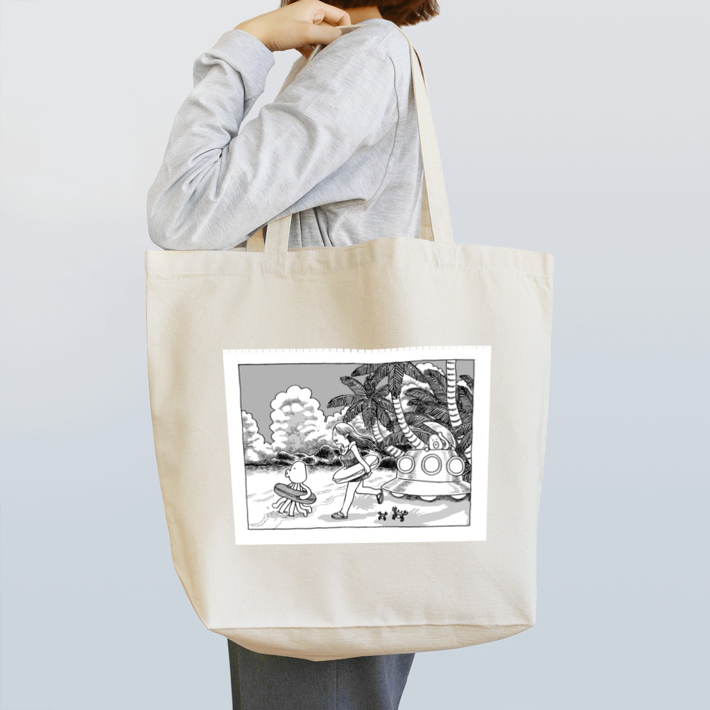 楽しんでいこうや西岡の宇宙人の夏 Tote Bag