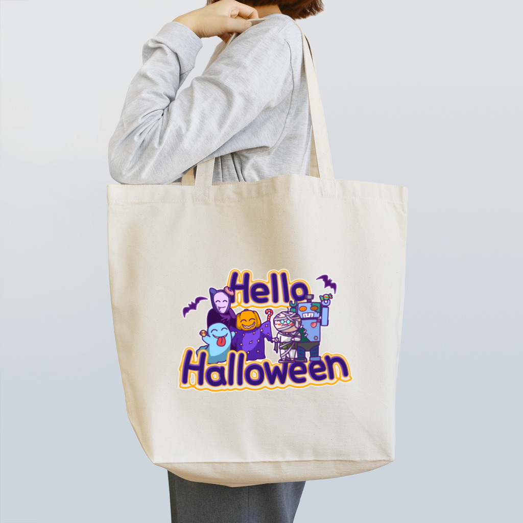 生物＝ケモノのヲ店のHello Halloween トートバッグ