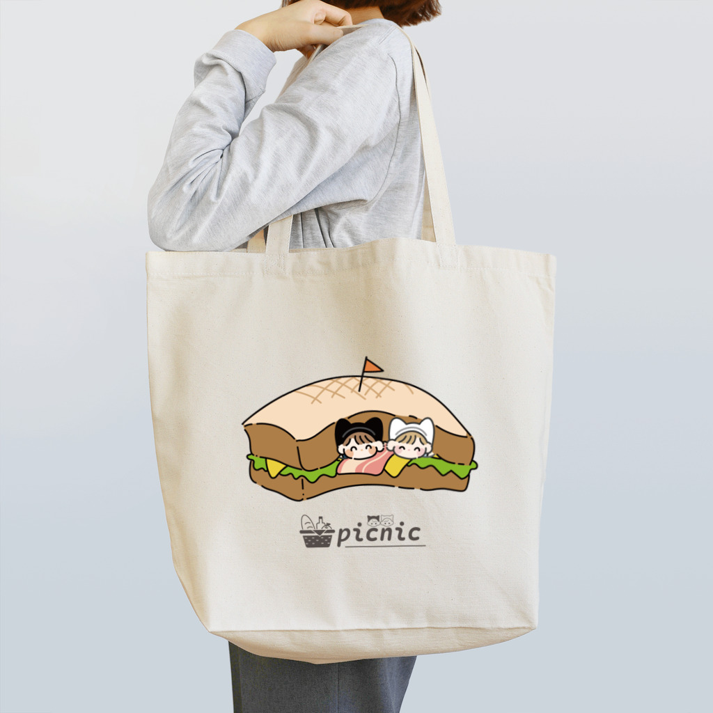 もふとんのpicnicのサンドイッチトート Tote Bag