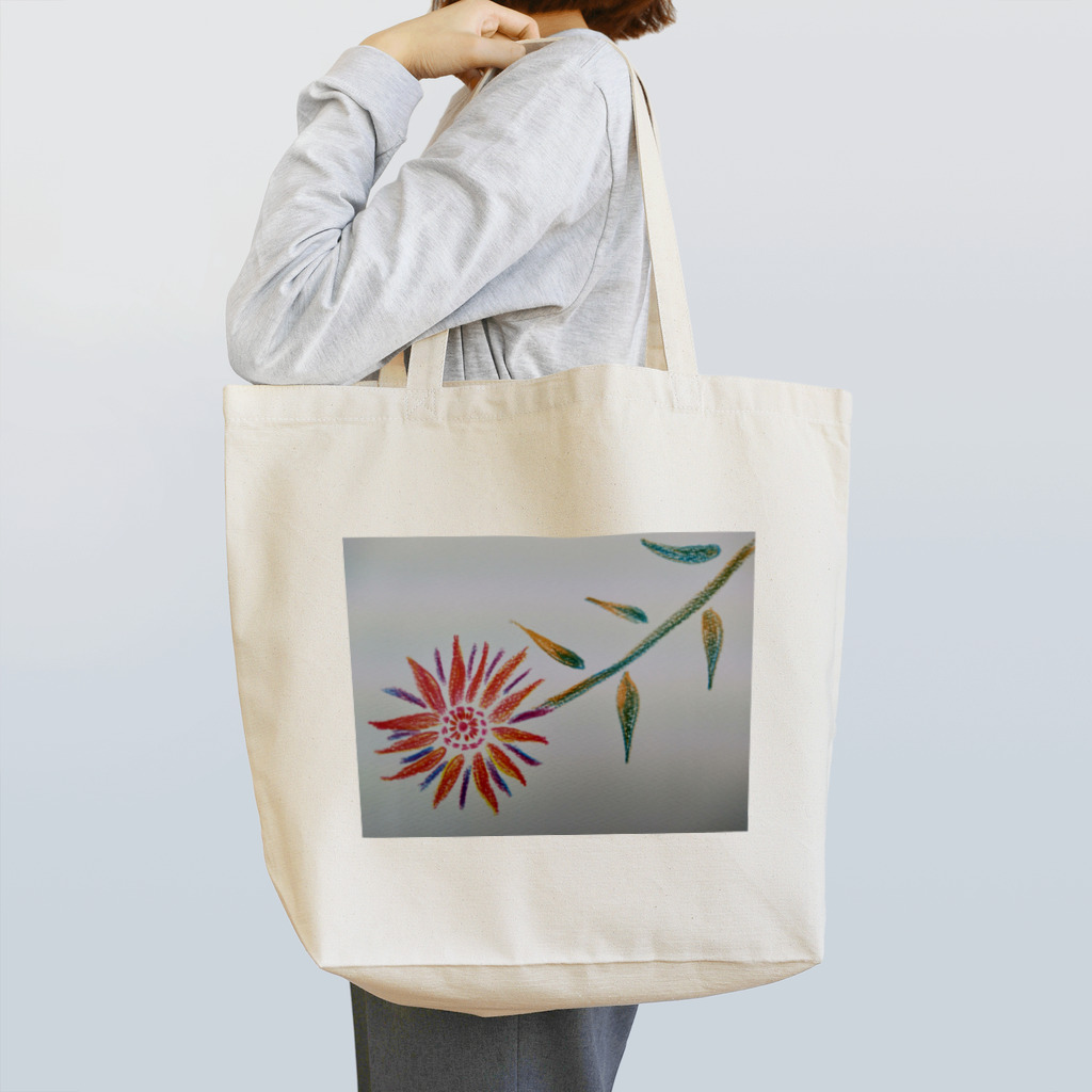 絵描きのまゆんのデザインの一輪の花 Tote Bag