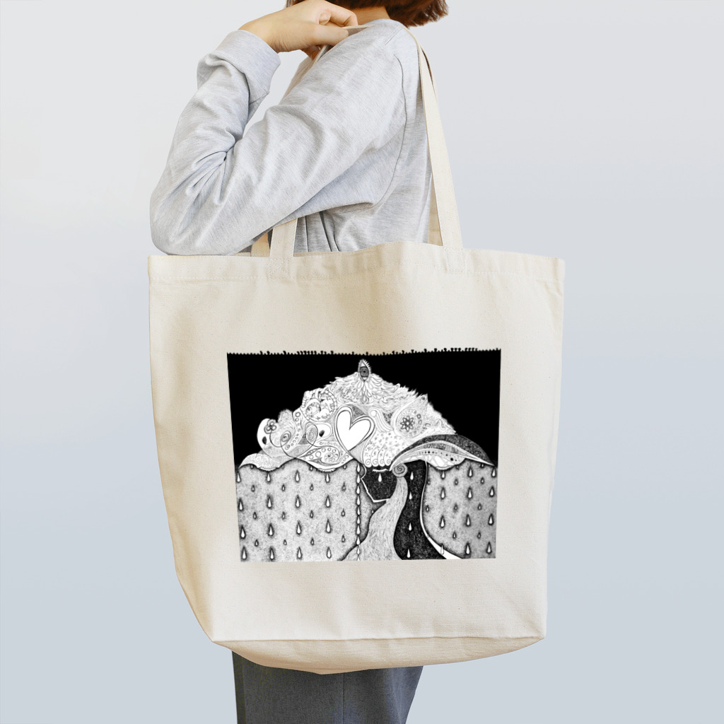 ぽん頃ろの雨は涙を隠してくれる。 Tote Bag