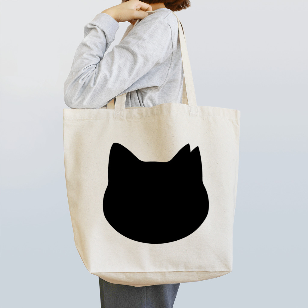 ichinoshopのさくら猫シルエット/ブラック トートバッグ