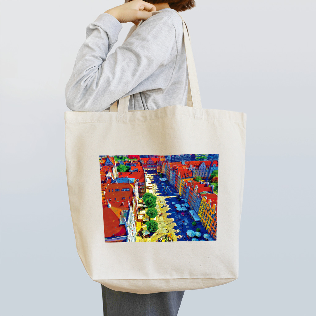 GALLERY misutawoのポーランド グダンスクのドゥーギ広場 Tote Bag