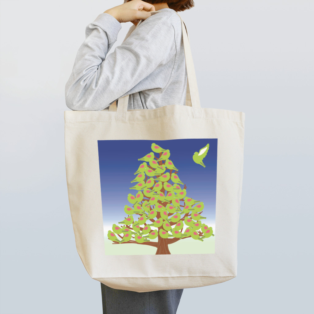 杜の魚のあおばとツリー Tote Bag