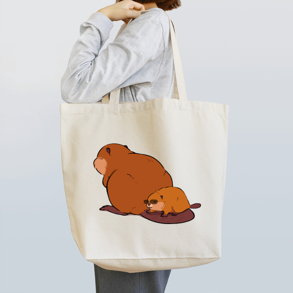 もちもちビーバーのサーフィンするちビーバーそのご Tote Bag