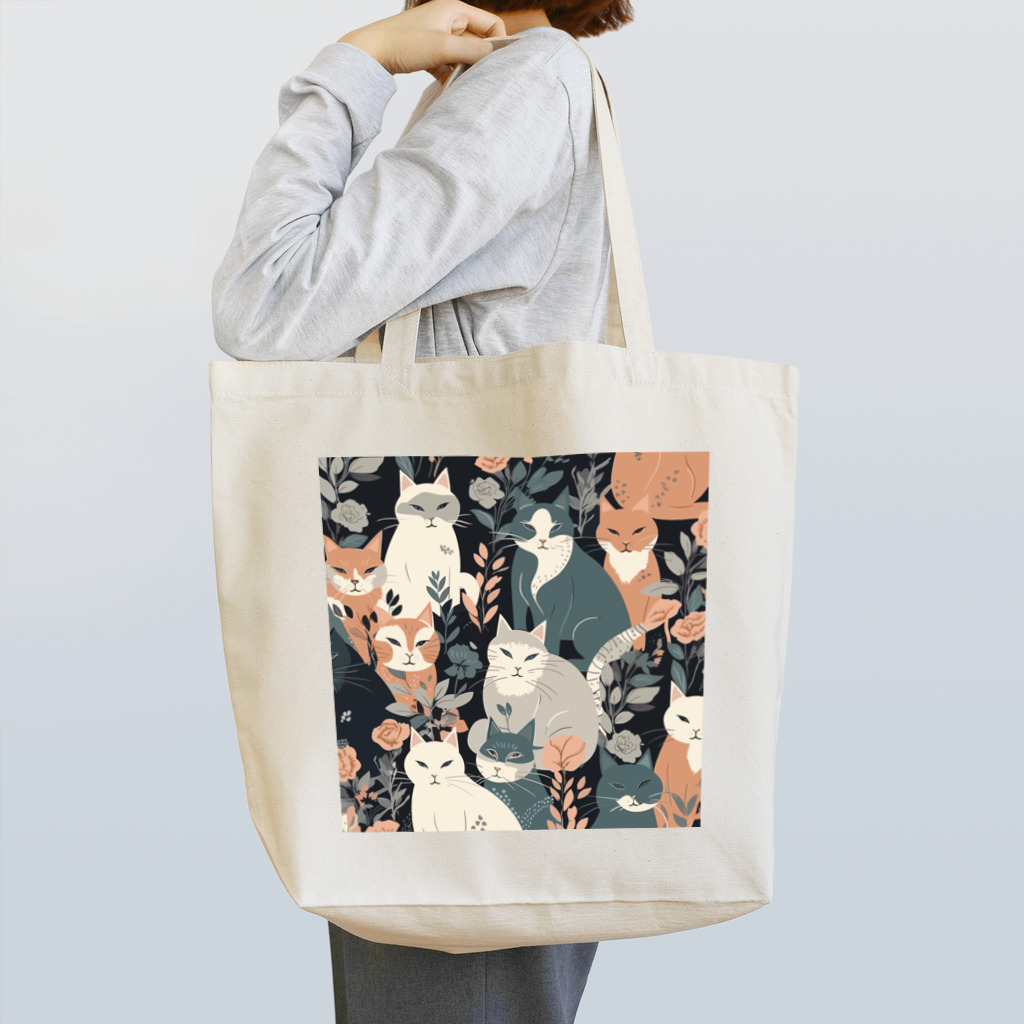 にょらやま堂のmodern cat's Tote Bag