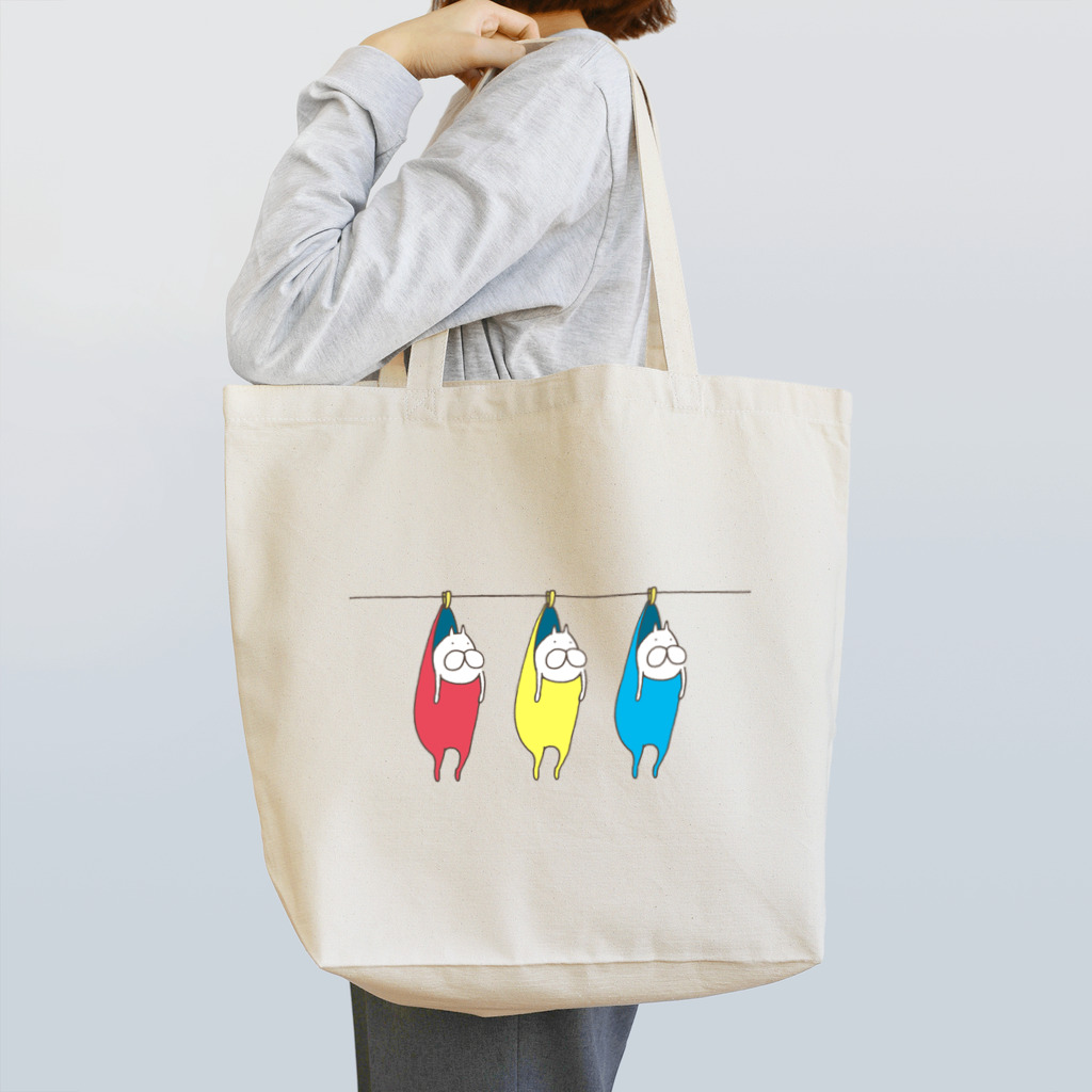 くらきち ONLINE SHOPのねこタイツの洗濯 ベーシック Tote Bag