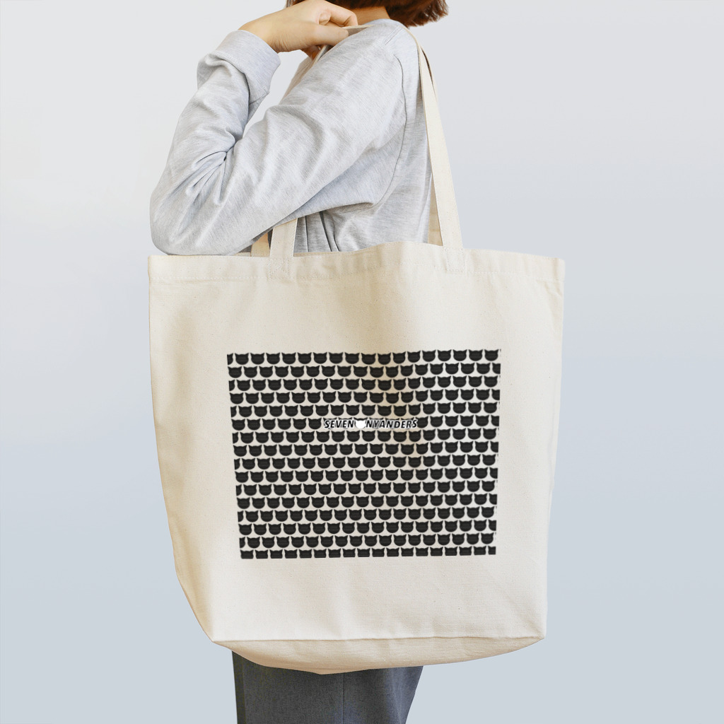SEVEN NYANDERSのロゴ　グリッド　ブラック Tote Bag