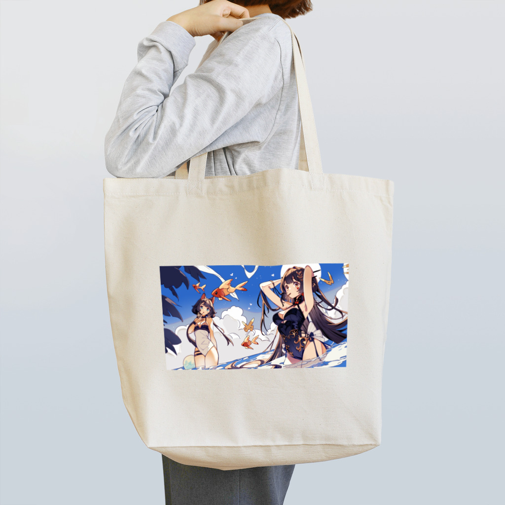 カガミモチコのサマーバケーション Tote Bag