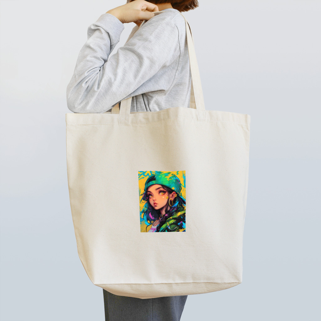 no_mi_Ke08のストリートガールのキャラクター　3 Tote Bag