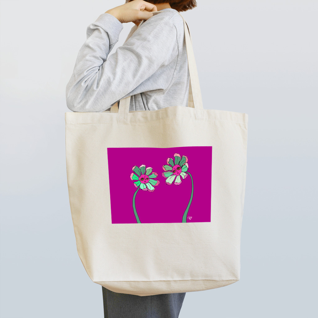 039chanのオンナノコの039chan×顔花　コラボ Tote Bag