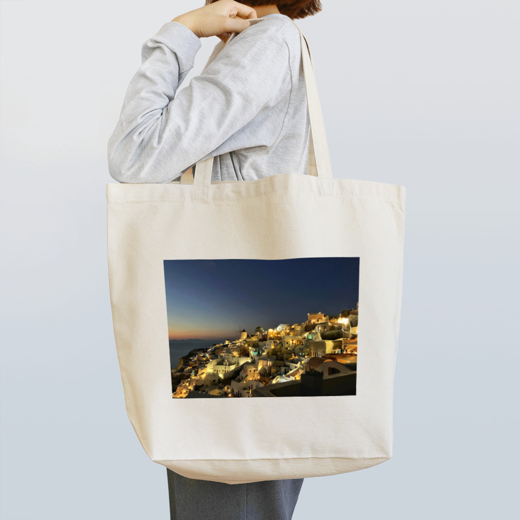 early_sealのサントリーニの夜景 Tote Bag