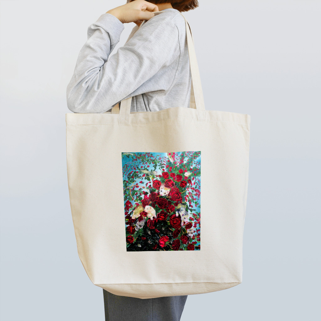 堀之内KMC久美子の薔薇の木とフェレット Tote Bag