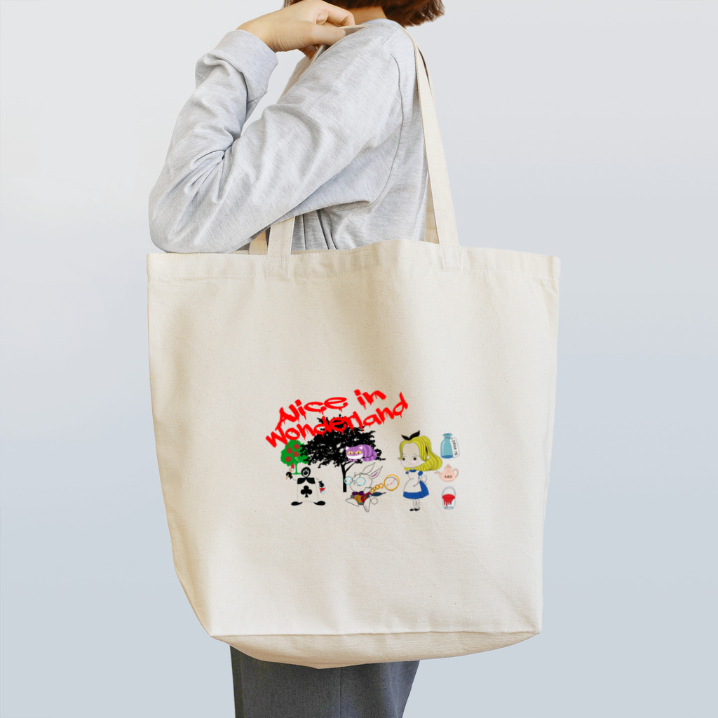 谷田部㌀⑨のAlice+in+Wonderland Tote Bag