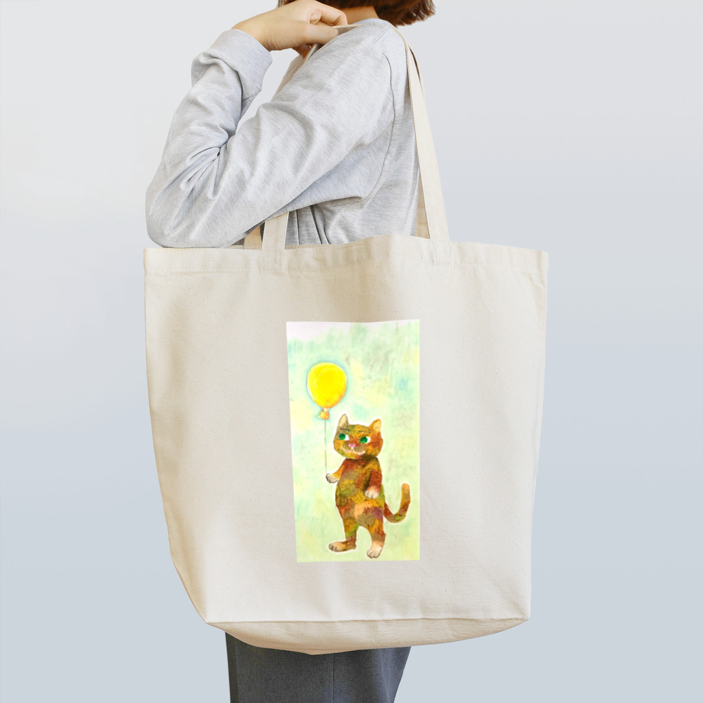 あなぐま(ひらいまき)の風船とコケねこさん Tote Bag