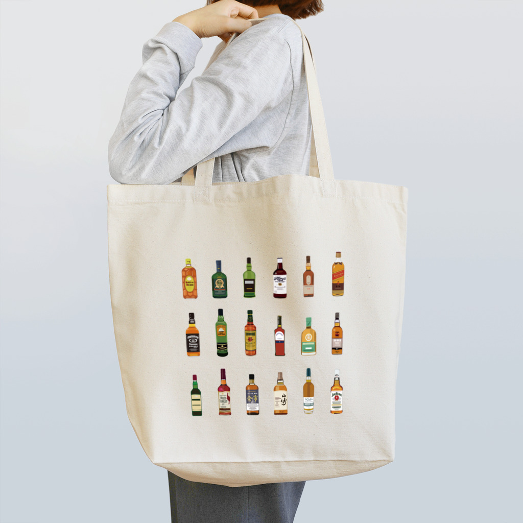 はっぴーきういしょっぷのいっぱいの酒瓶 Tote Bag