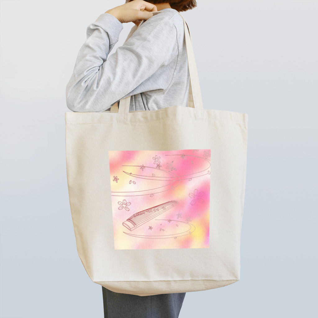 箏譜職人 織姫の箏譜「春が来た」イメージ画像（正方形） Tote Bag