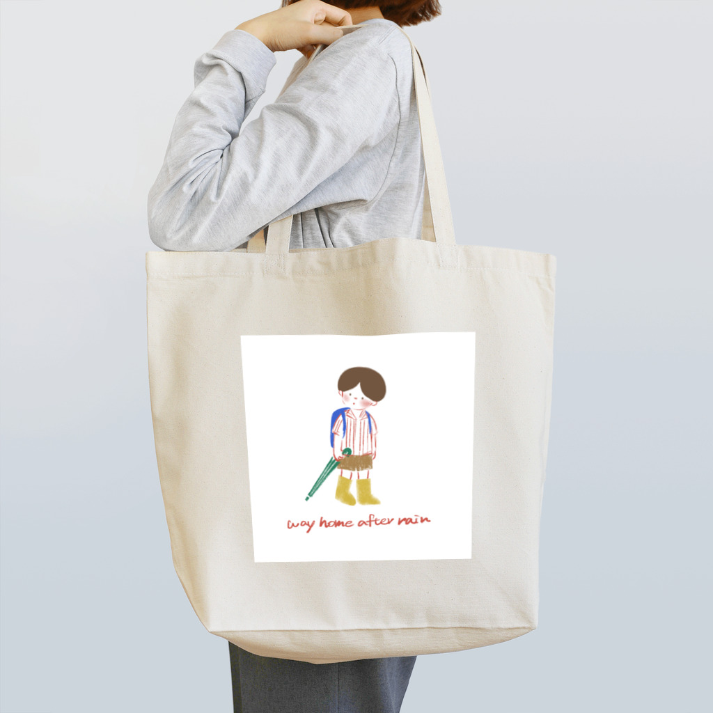 yukiito's suzuri storeの雨上がりの帰り道 Tote Bag