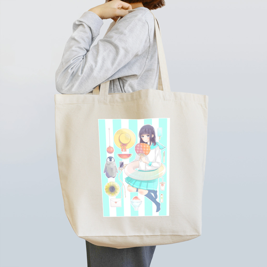 ꜀(.௰. ꜆)꜄もふもふ屋のSUMMER Tote Bag