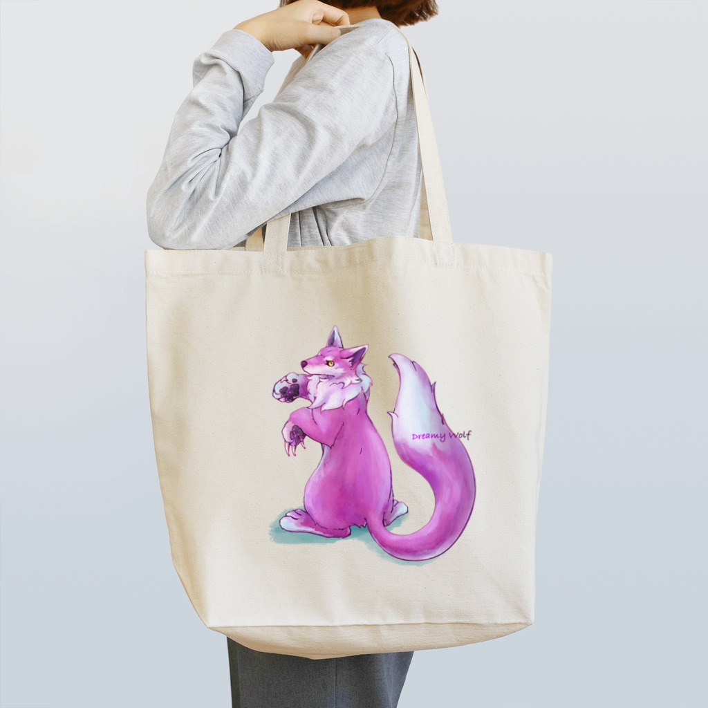 よふかしパーティーの夢見たオオカミ Tote Bag