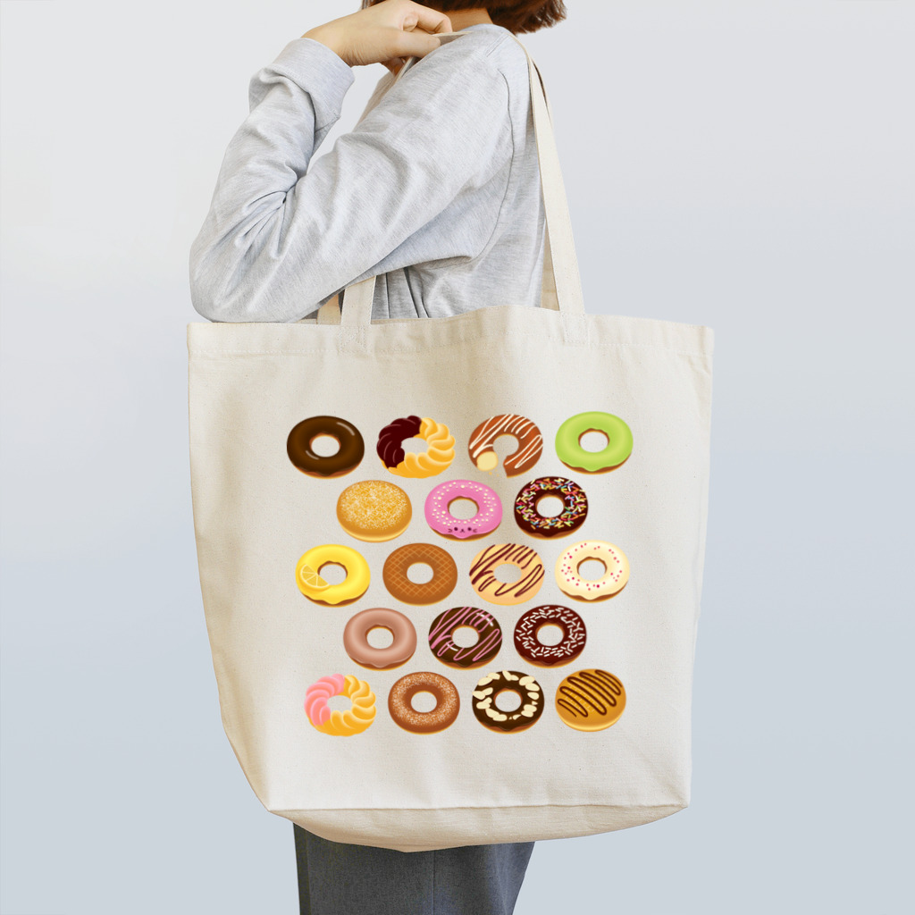 カフェスイーツデザインのドーナツ Tote Bag