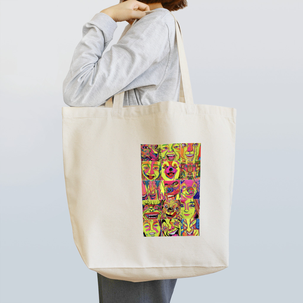 動物絵 Jamanakocic storeのJamanakocic カラフルアート Tote Bag