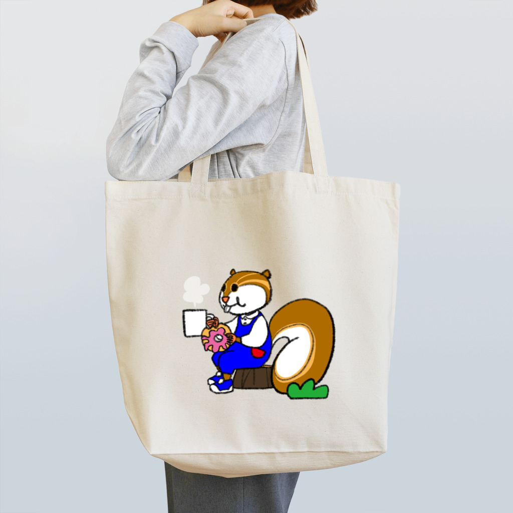 絵本作家・はまのゆかのリスのクルクル・おやつの時間 Tote Bag