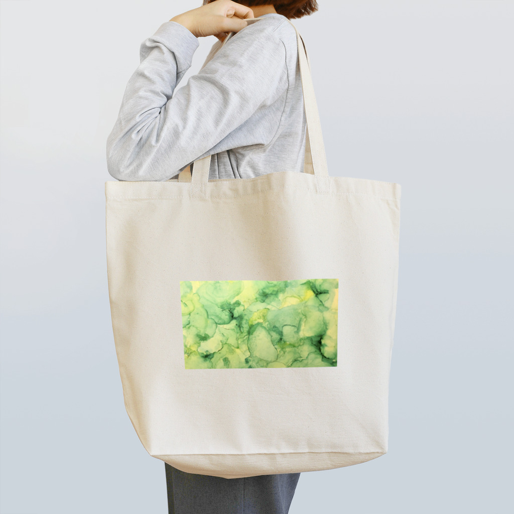 葉月あさこ(風椋)＠癒しの書【公式】の黄緑系 インクアート Tote Bag