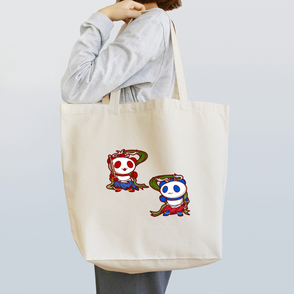 moon_projectの仁王パンダ　阿吽 Tote Bag